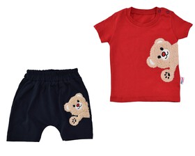 Komplet spodenki T-SHIRT koszulka chłopczyk – czerwony 