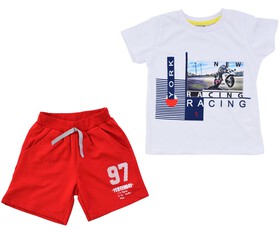 Sportowy zestaw dla chłopca T-shirt krótki rękaw i krótkie spodenki 