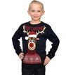 Chłopięcy sweter świąteczny renifer w czapce - granatowy (2)