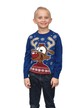 Niebieski dziecięcy sweter świąteczny z LEDAMI i reniferem (1)