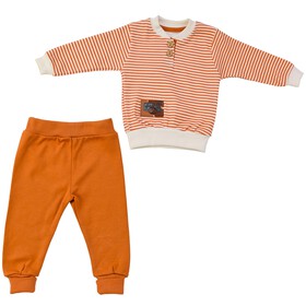 Niemowlęcy dres dla chłopczyka – brąz bluza spodenki
