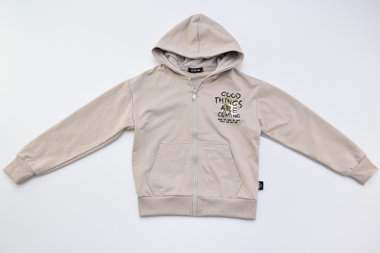 Dres chłopięcy beżowa bluza i czarne spodnie good things coming (5)