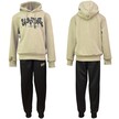 Dres chłopięcy skater oliwkowy komplet z kapturem bluza spodnie do szkoły (1)