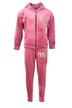 Dziewczęcy dres welurowy brudny róż bluza spodnie brokat min (4)