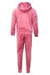 Dziewczęcy dres welurowy brudny róż bluza spodnie brokat min (5)